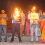 नेपाल सीमा पर 127वीं नारायणी गंडकी महाआरती का हुआ आयोजन