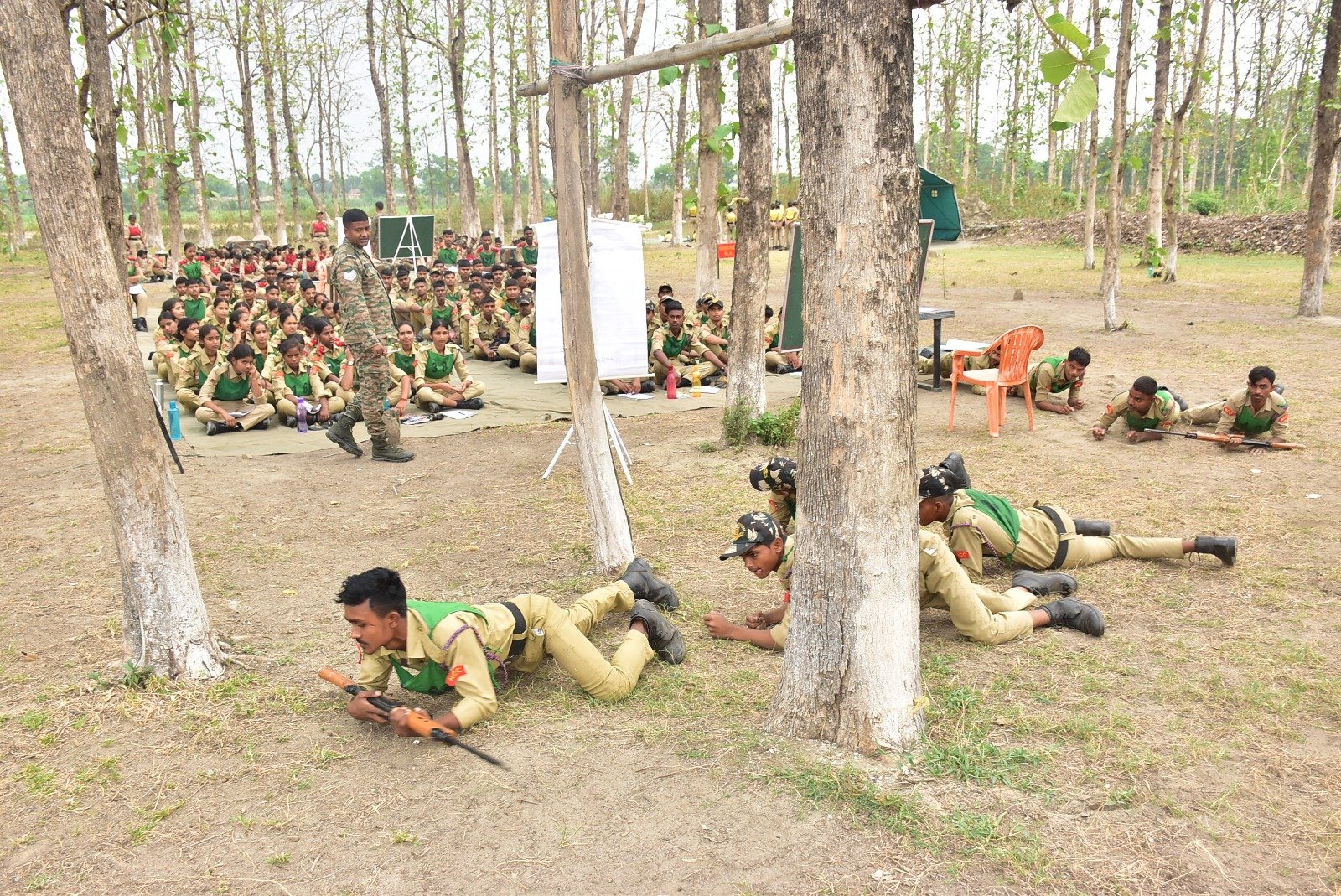 102 बटालियन NCC शिविर : कैडेट्स को मूलभूत मिलिट्री प्रशिक्षण दिया गया