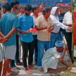 सिसवा में मां दुर्गा के बनने लगे बड़े-बड़े पंडाल, हुआ पूजन