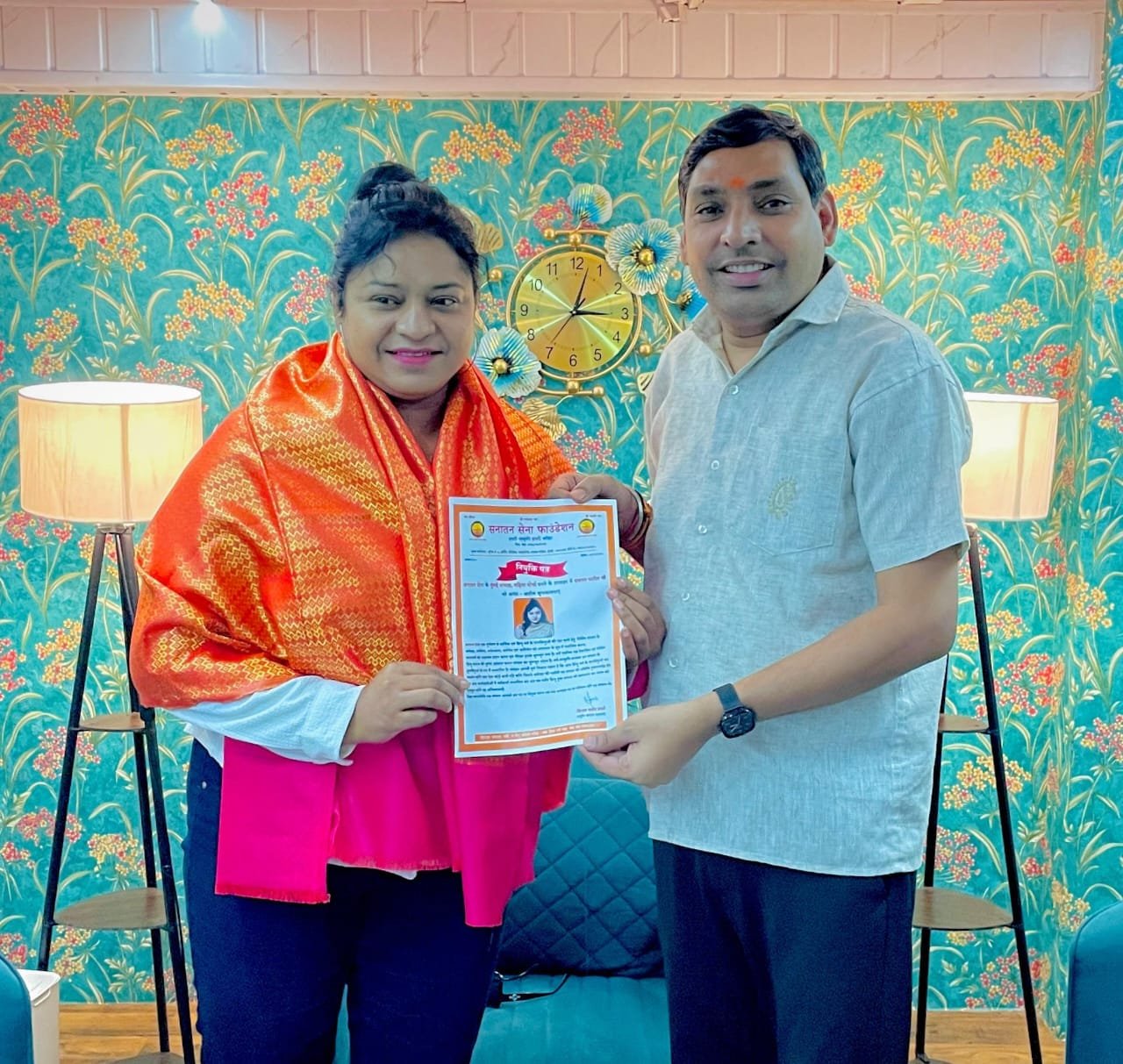 शबनम पाटिल बनी सनातन सेना की मुंबई अध्यक्ष
