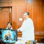 मलवेरी स्कूल की सान्वी को संस्कृति मंत्री ने किया सम्मानित