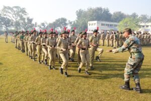 102 बटालियन NCC शिविर का चौथा दिन, कैडेट्स को दिया गया मूलभूत मिलिट्री प्रशिक्षण
