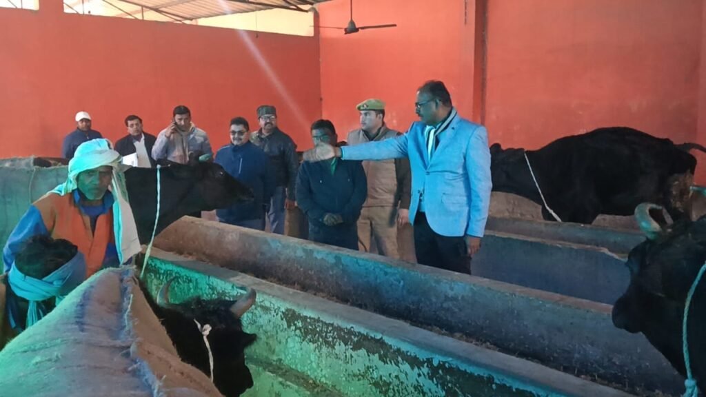 जिलाधिकारी ने गोवंश संरक्षण केंद्र कान्हा गौशाला का किया निरीक्षण, आवश्यक दिया दिशा निर्देश