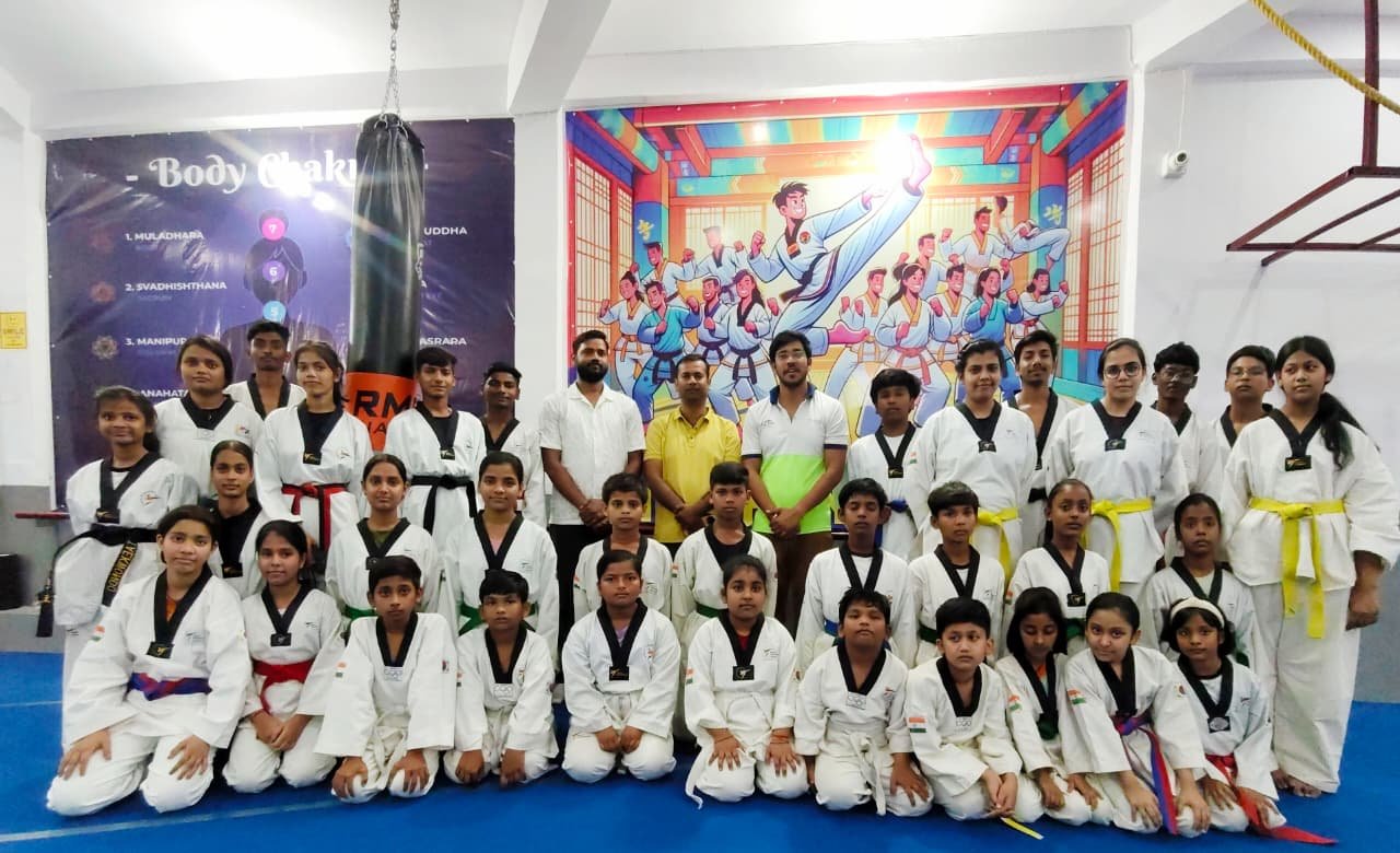 ताइक्वांडो बेल्ट प्रमोशन टेस्ट आयोजित, 28 खिलाड़ियों ने किया प्रतिभाग