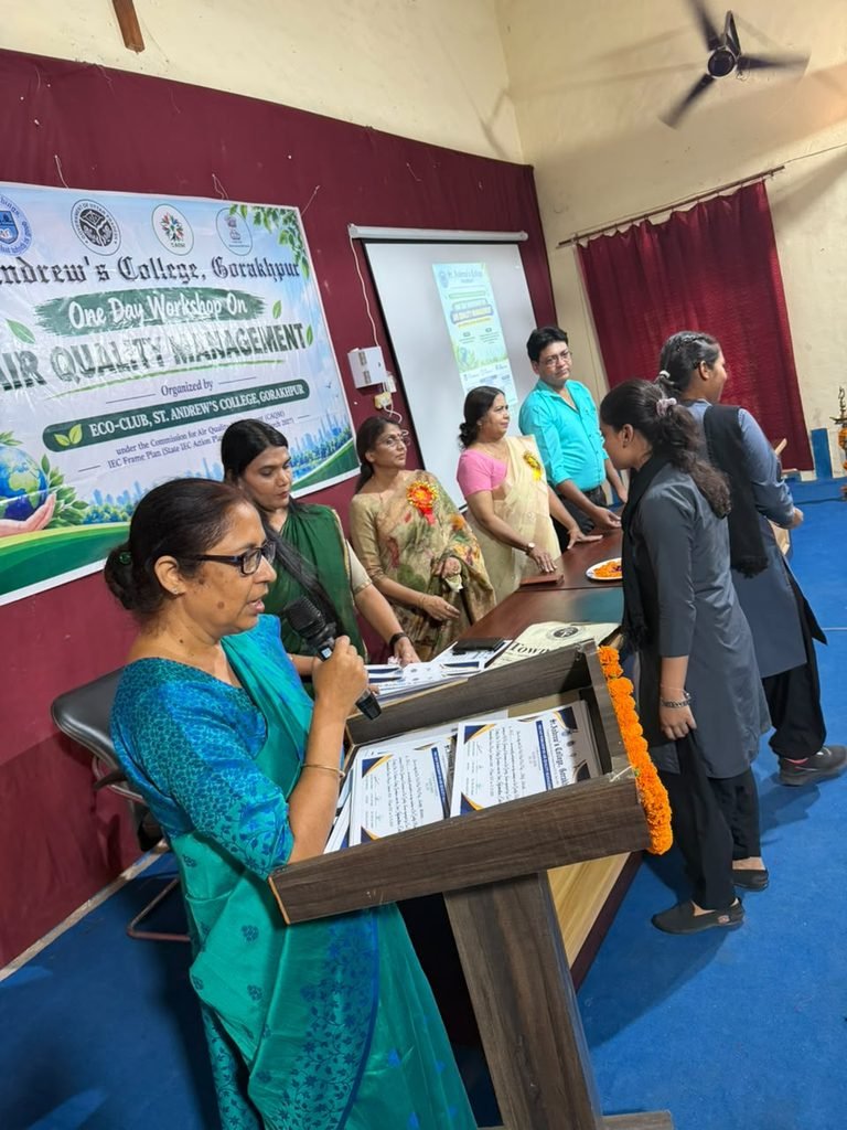 सेण्ट ऐण्ड्रयूज कॉलेज में “वायु गुणवत्ता प्रबधंन एवं पर्यावरण जागरूकता” कार्यक्रम का हुआ आयोजन
