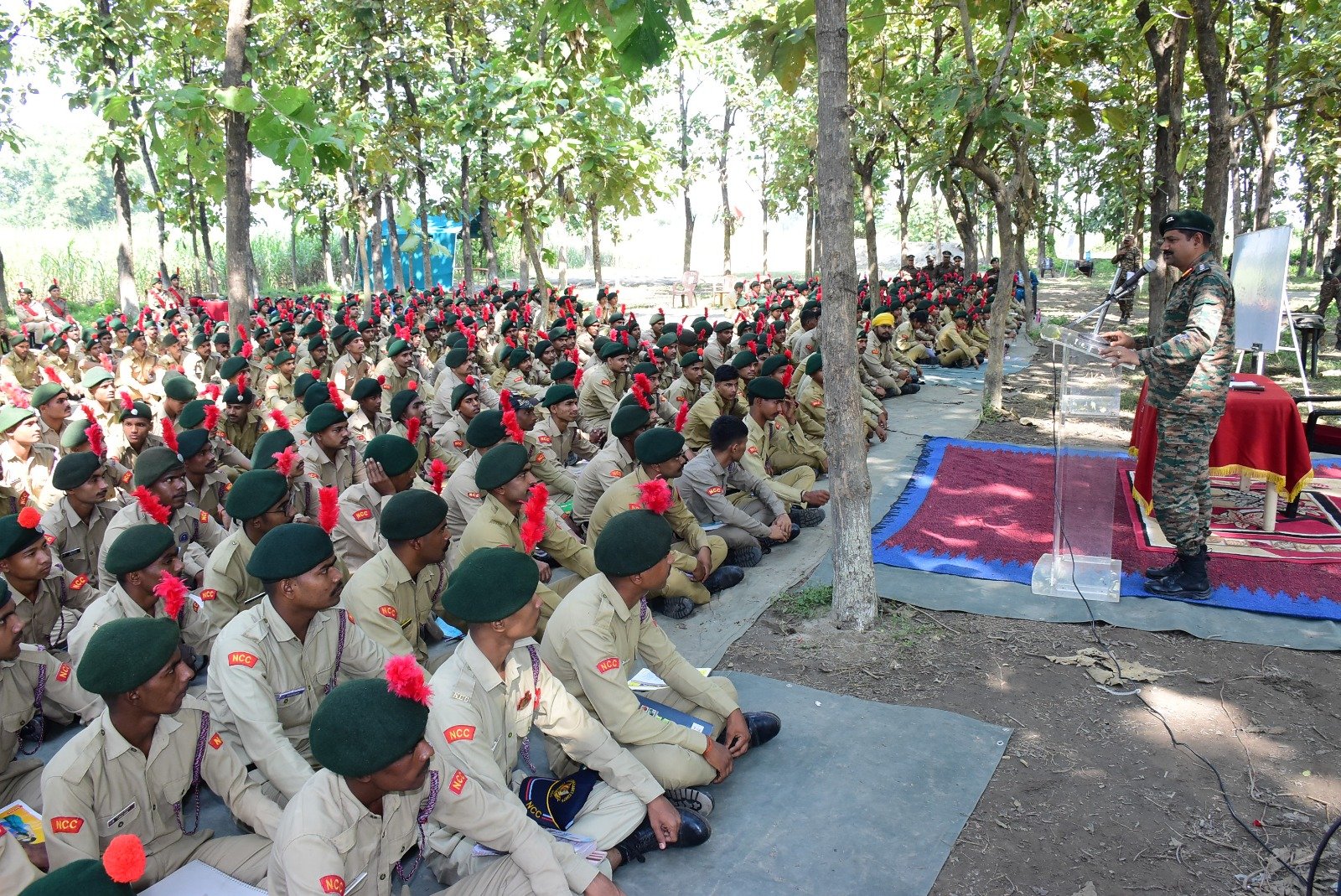 NCC- 175 वार्षिक प्रशिक्षण शिविर के तीसरे दिन कैडेट्स ने सीखे फायरिंग और मानचित्र अध्ययन के गुर, खेलकूद में दिखाया दम